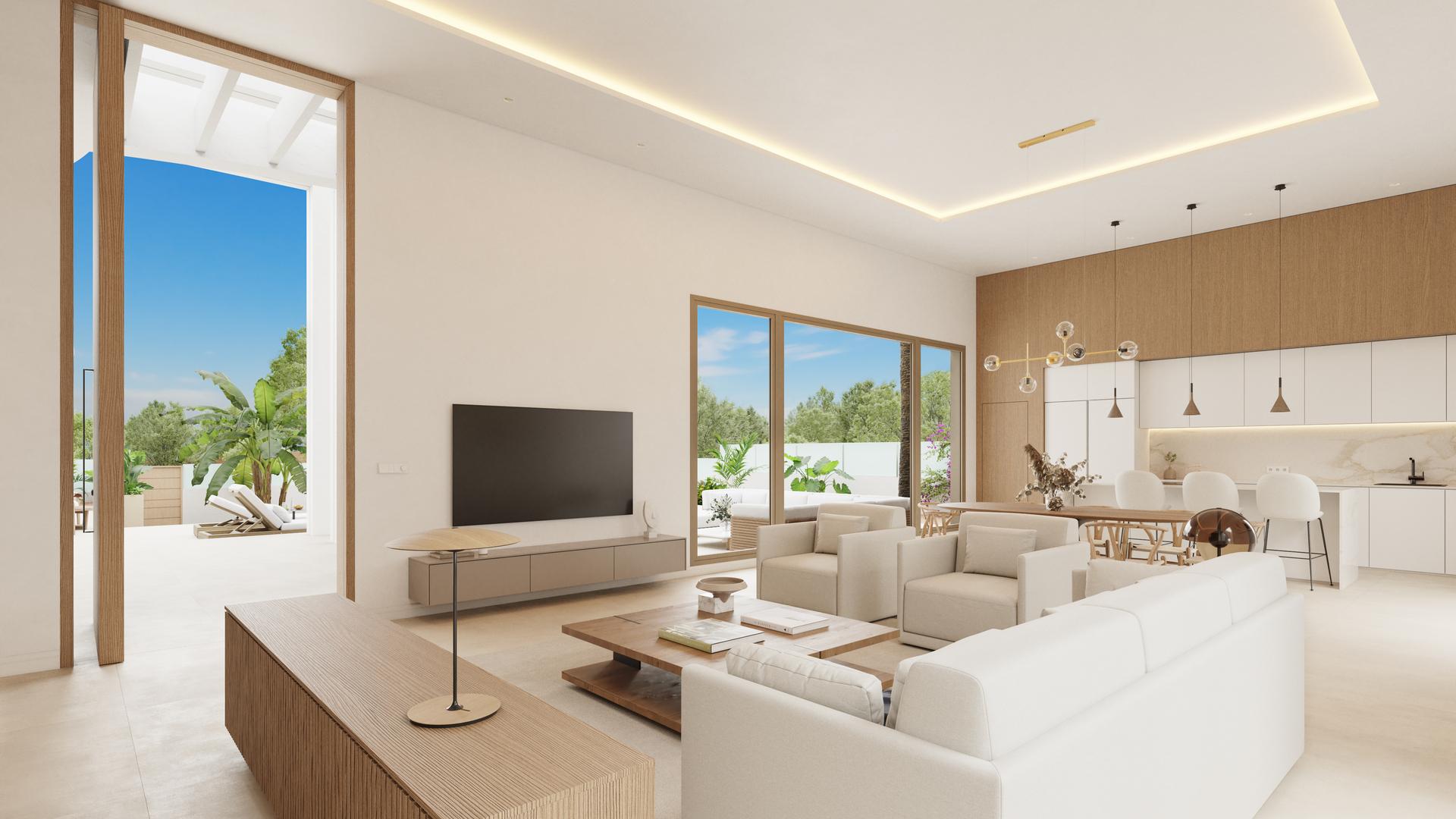 Hallway interior of new-build villa in Algorfa