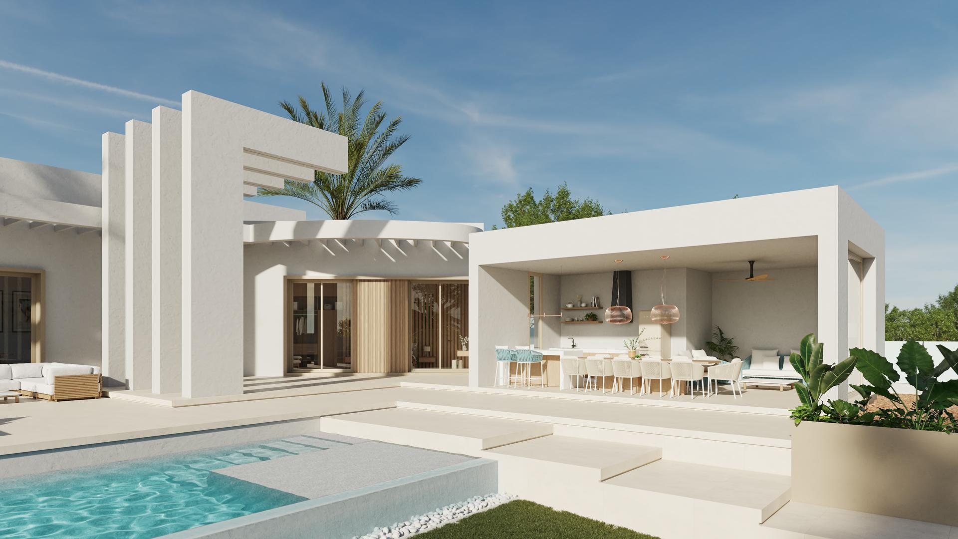 Countryside views from new-build villa plot in Algorfa