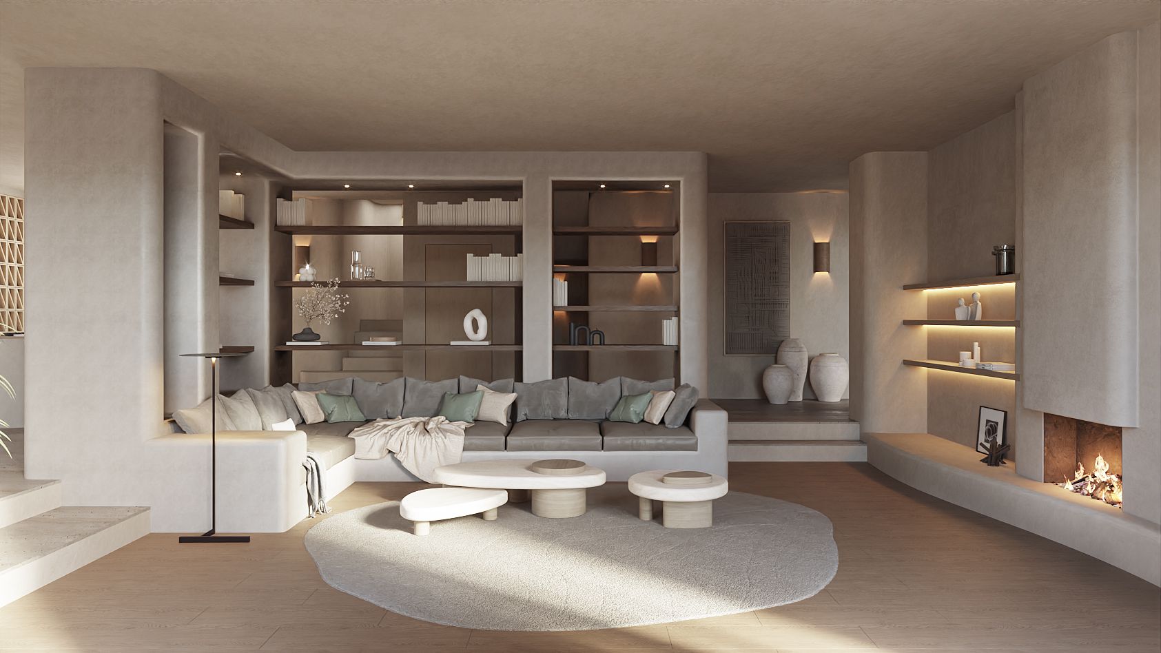 Outdoor terrace area of new-build villa, Altea Hills
