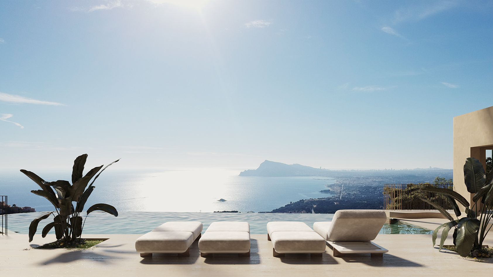 Front elevation of 4-bedroom new-build villa in Altea Hills, Altea