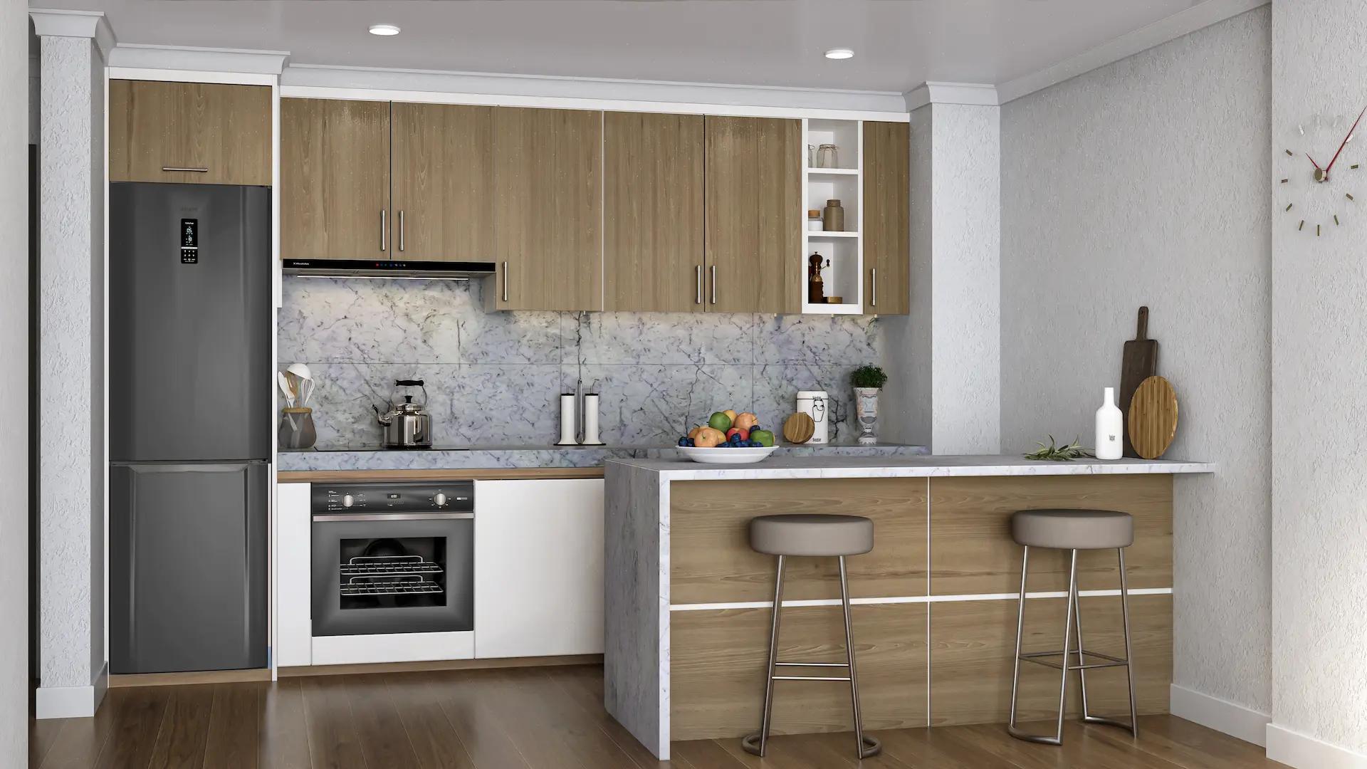 Kitchen in 2-bedroom new-build apartment, Playa de los Boliches, Fuengirola