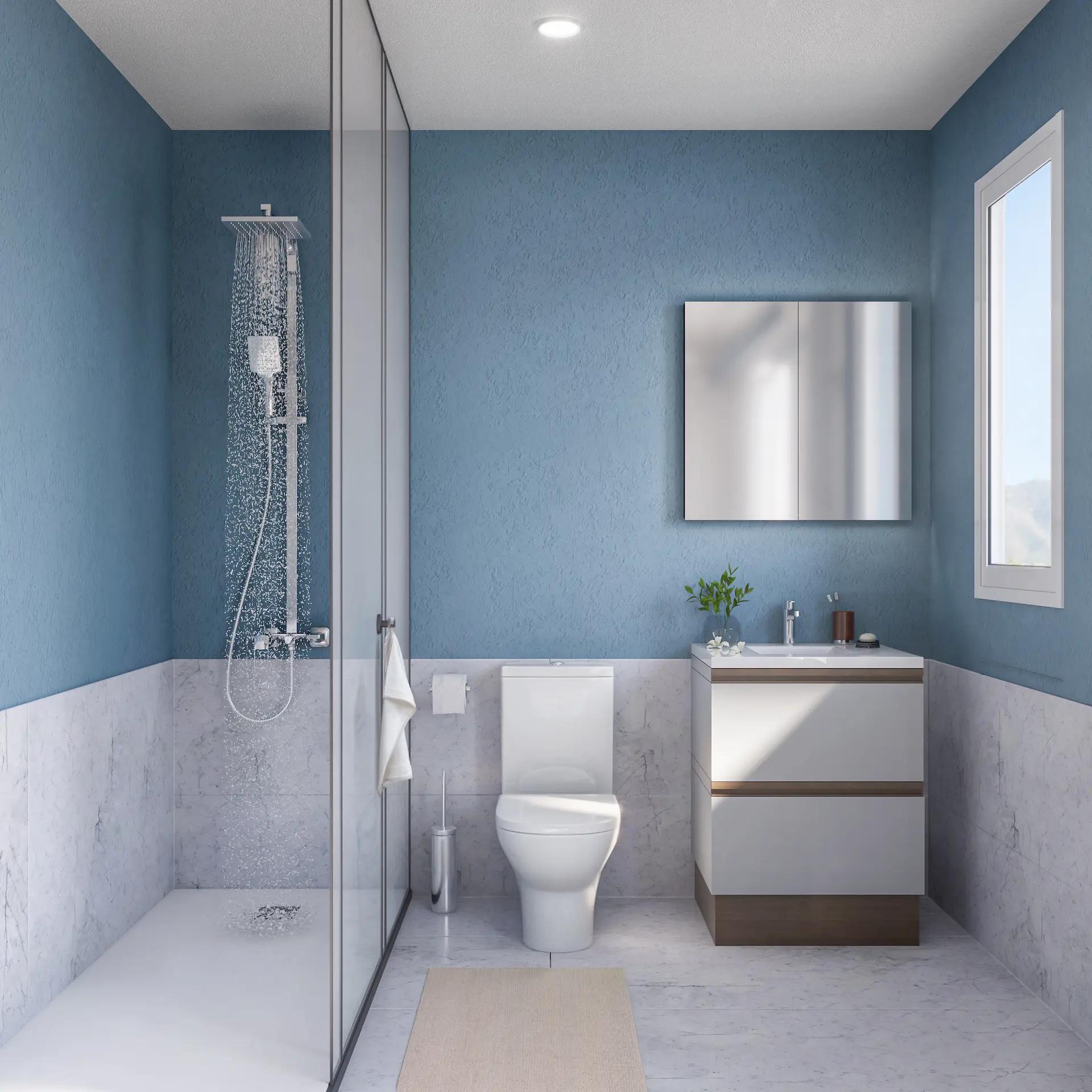 Bathroom in 2-bedroom new-build apartment, Playa de los Boliches, Fuengirola