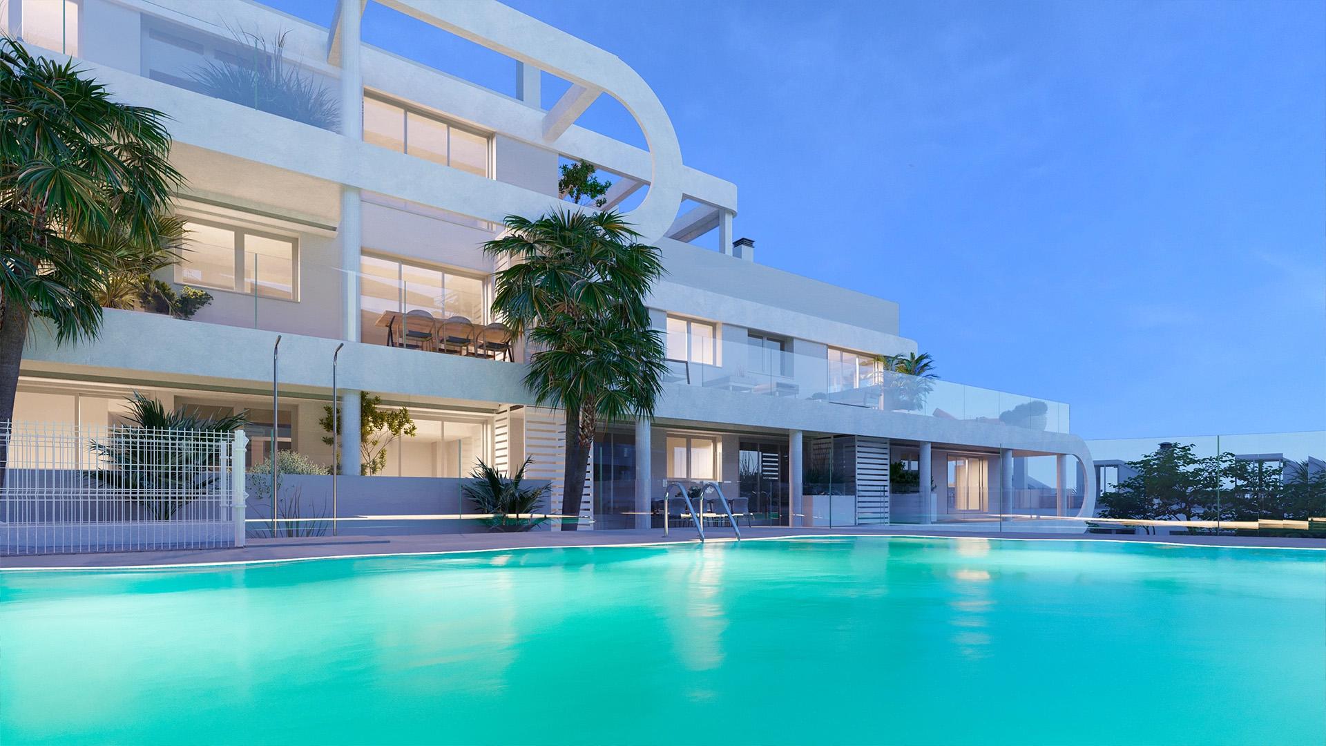 Villa for sale in Zona Calvario, Estepona - exterior view of new-build development