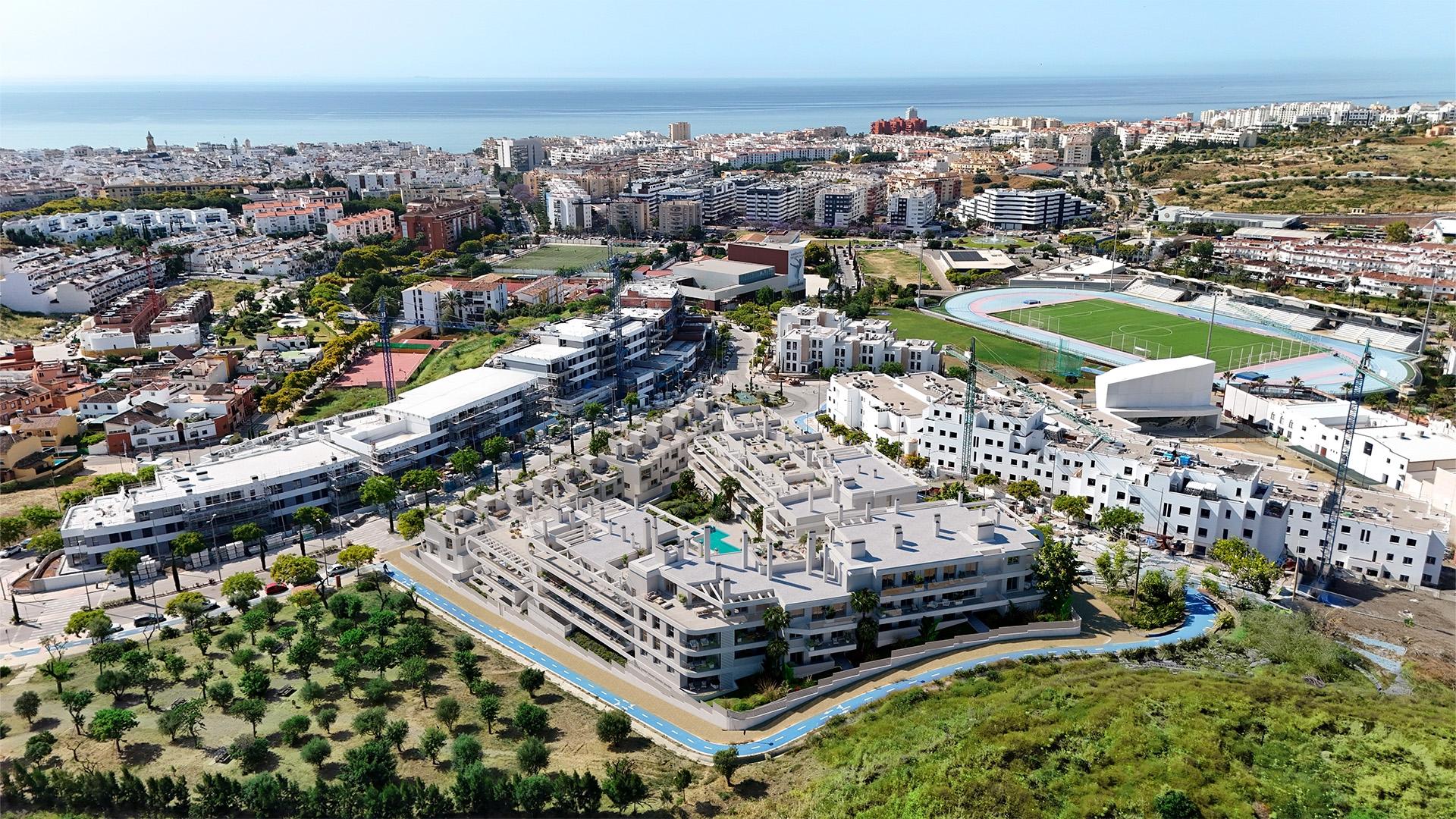 Development exterior and landscaping, Zona Calvario, Estepona