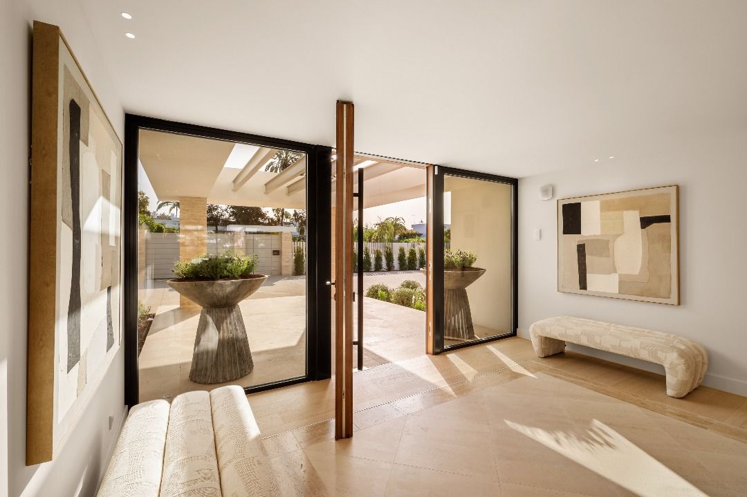 Dressing room or wardrobe area in villa bedroom, Aloha