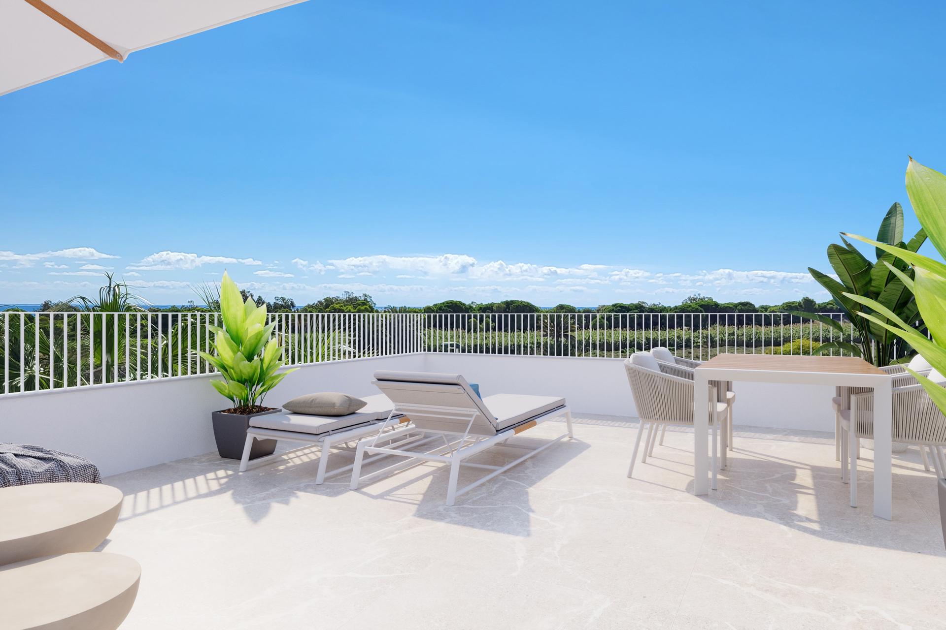 Kitchen interior with fitted units in new-build villa, El Pinet, La Marina