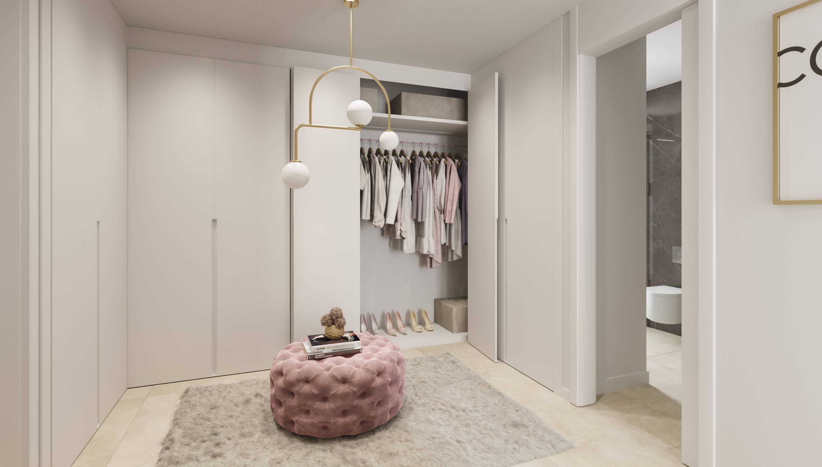 Hallway and storage area in 3-bedroom penthouse, La Quinta, Benahavis