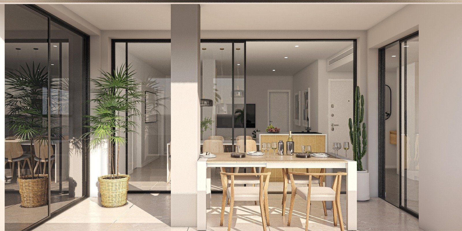 Living area in 3-bedroom apartment, Lo Pagán