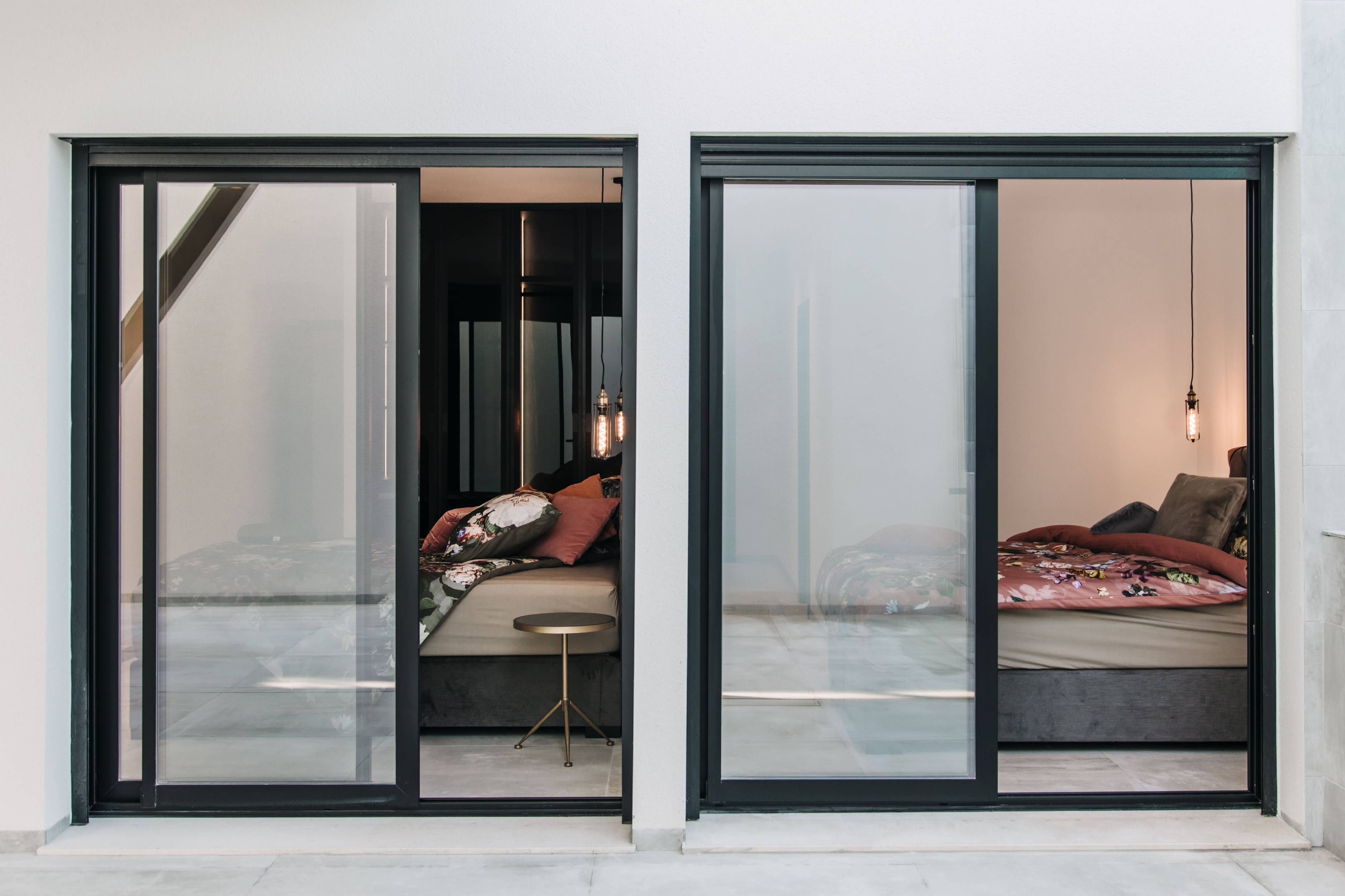 Interior render of living area detail with built-in units, Campo de Golf La Marquesa villa