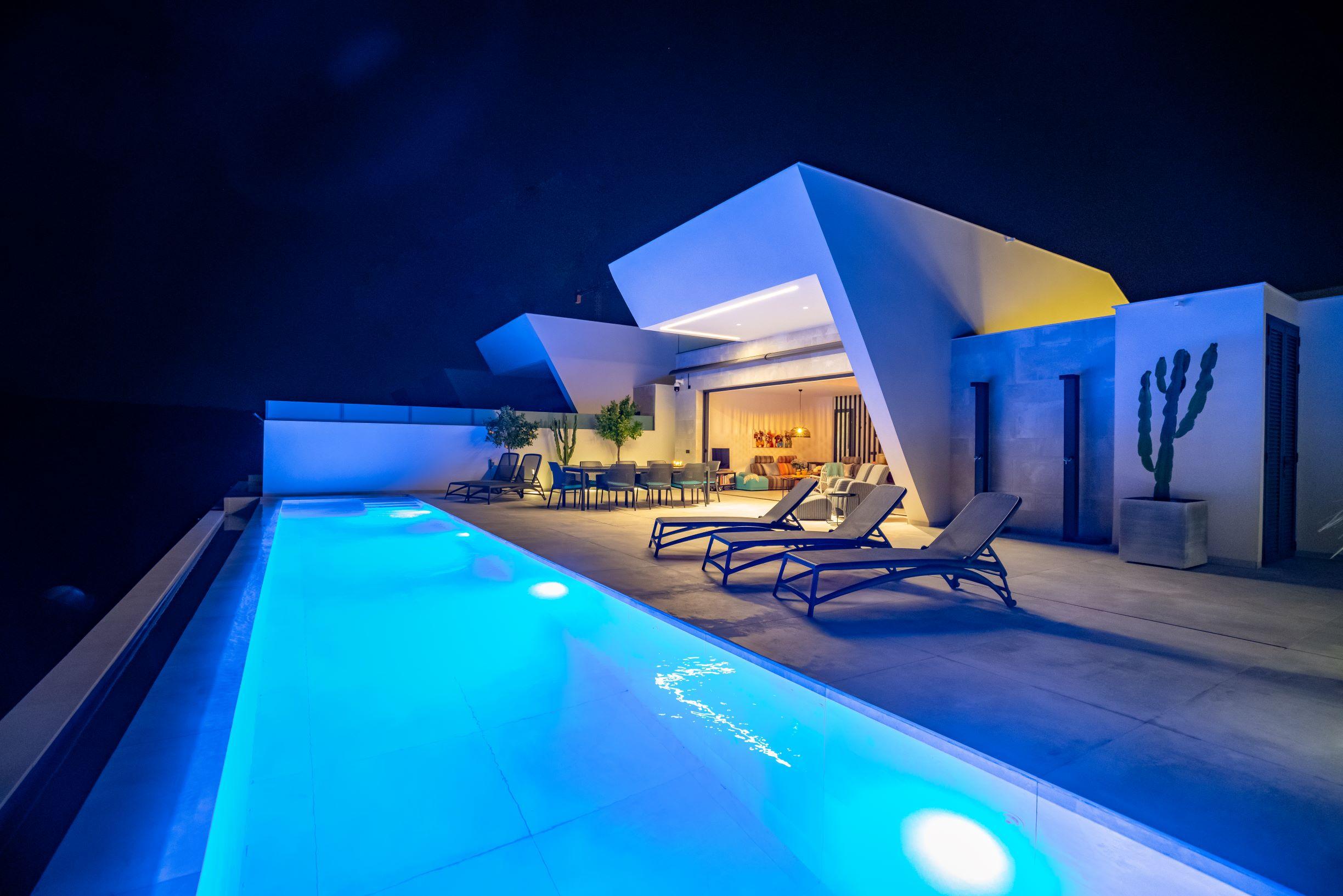 Interior render of dining area in 4-bedroom villa, Campo de Golf La Marquesa