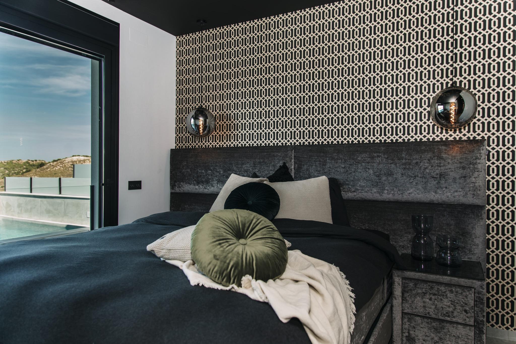 Interior render of master bedroom in 4-bedroom villa, Campo de Golf La Marquesa