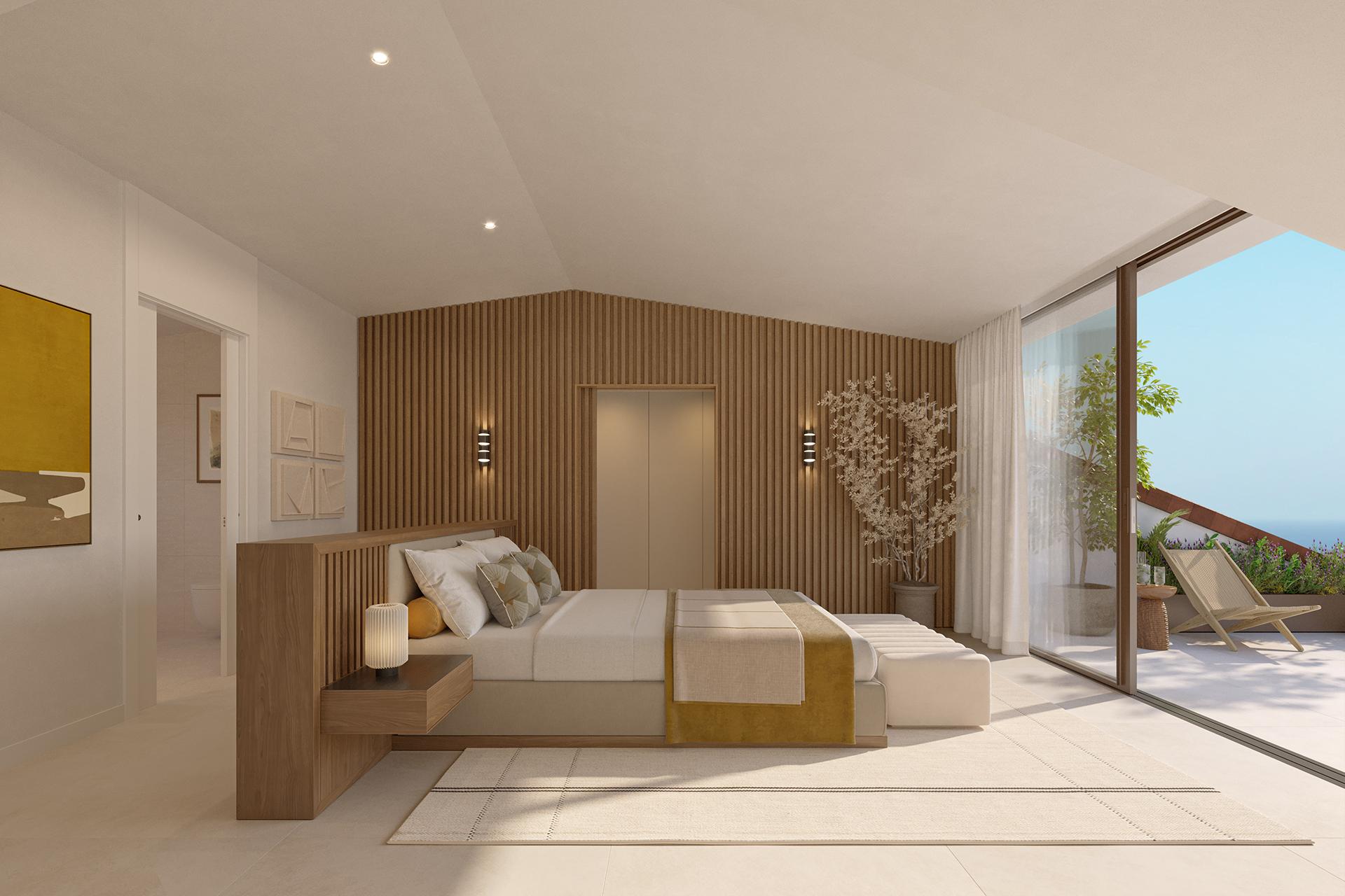 Private solarium on sixth floor, new-build penthouse, La Perla, Benalmádena