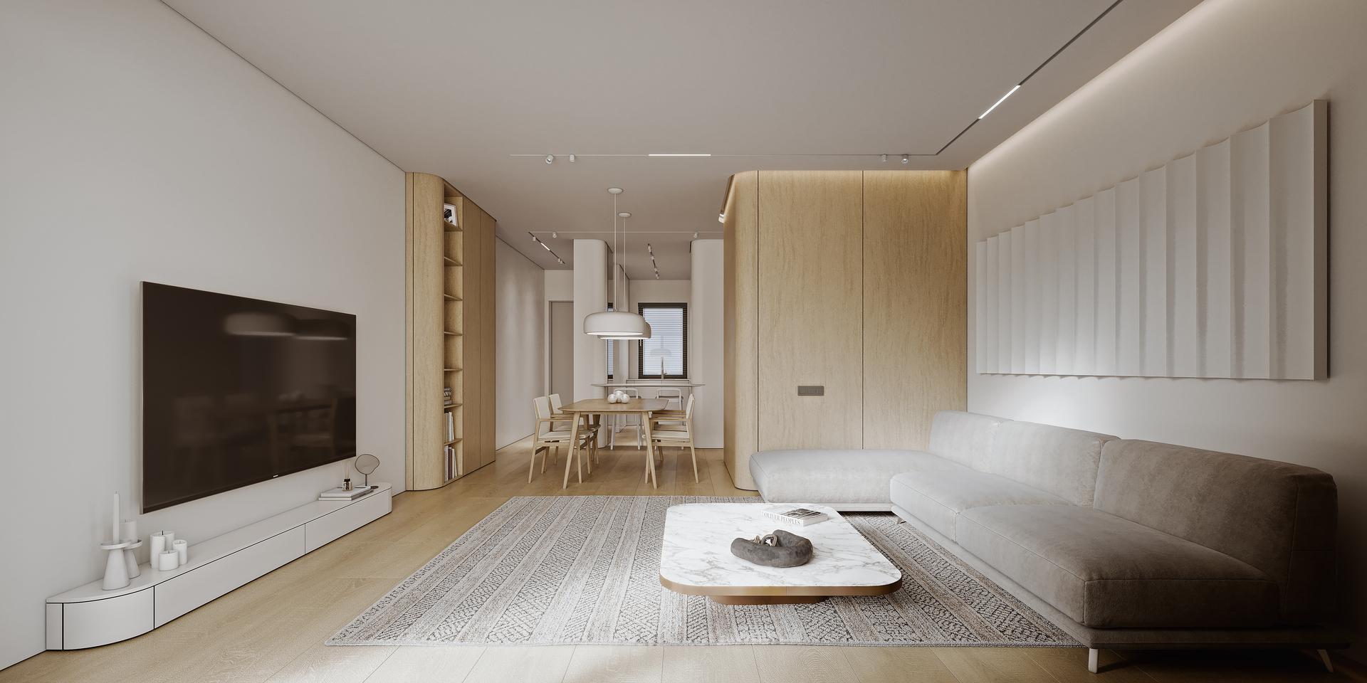 Floor plan showing the 3-bedroom apartment layout