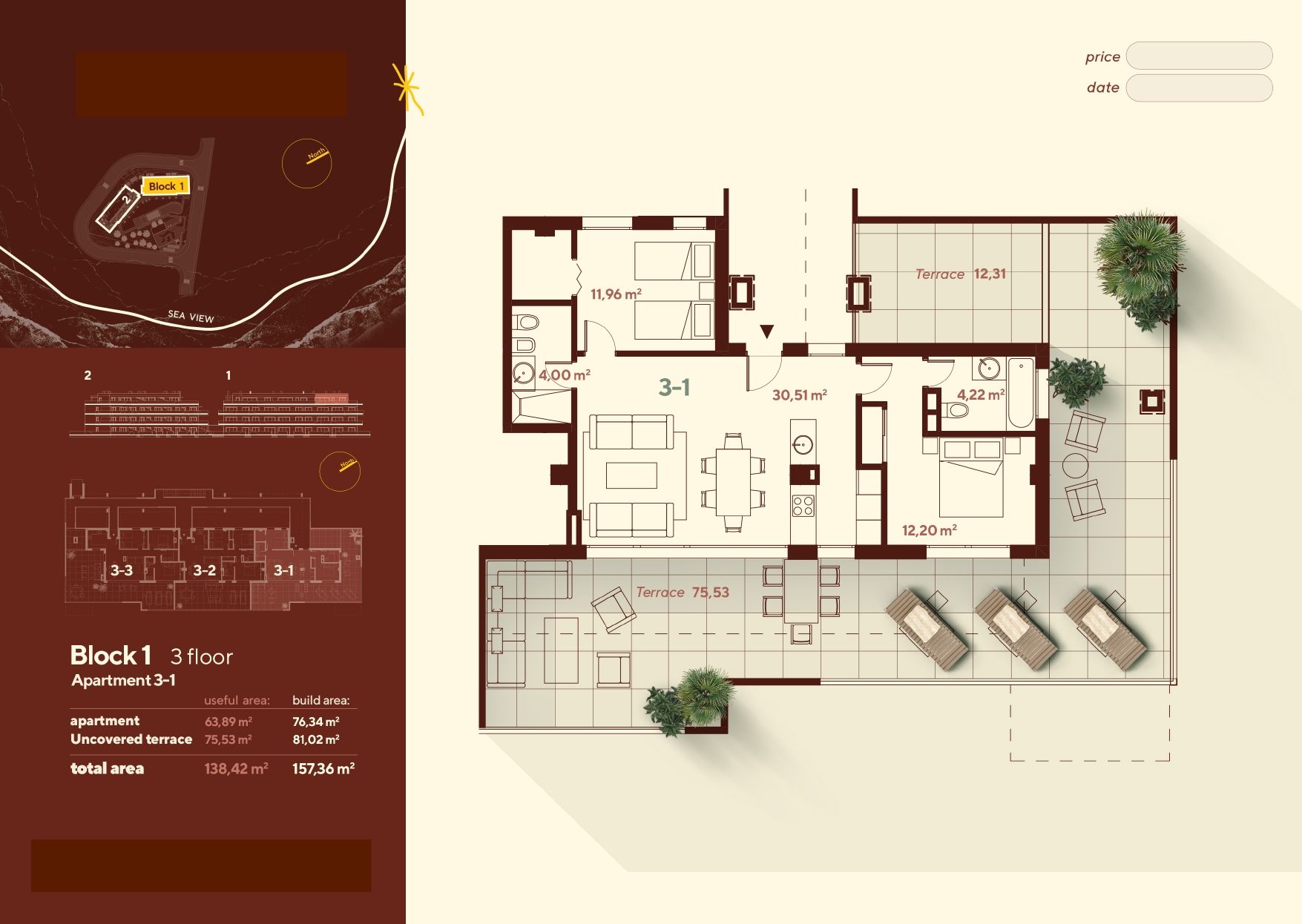 Plano — Penthouse in Calaburra