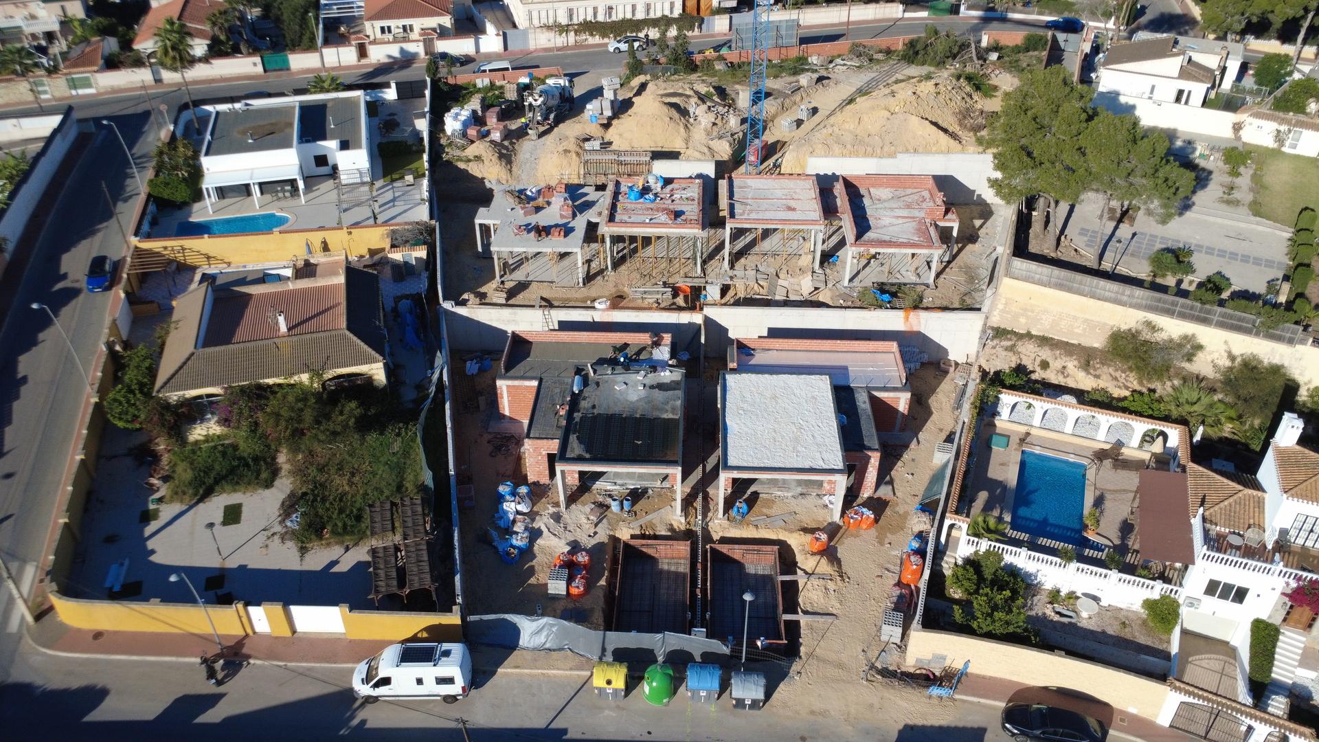 Aerial or street view of Urbanización Perla del Mar development, Orihuela