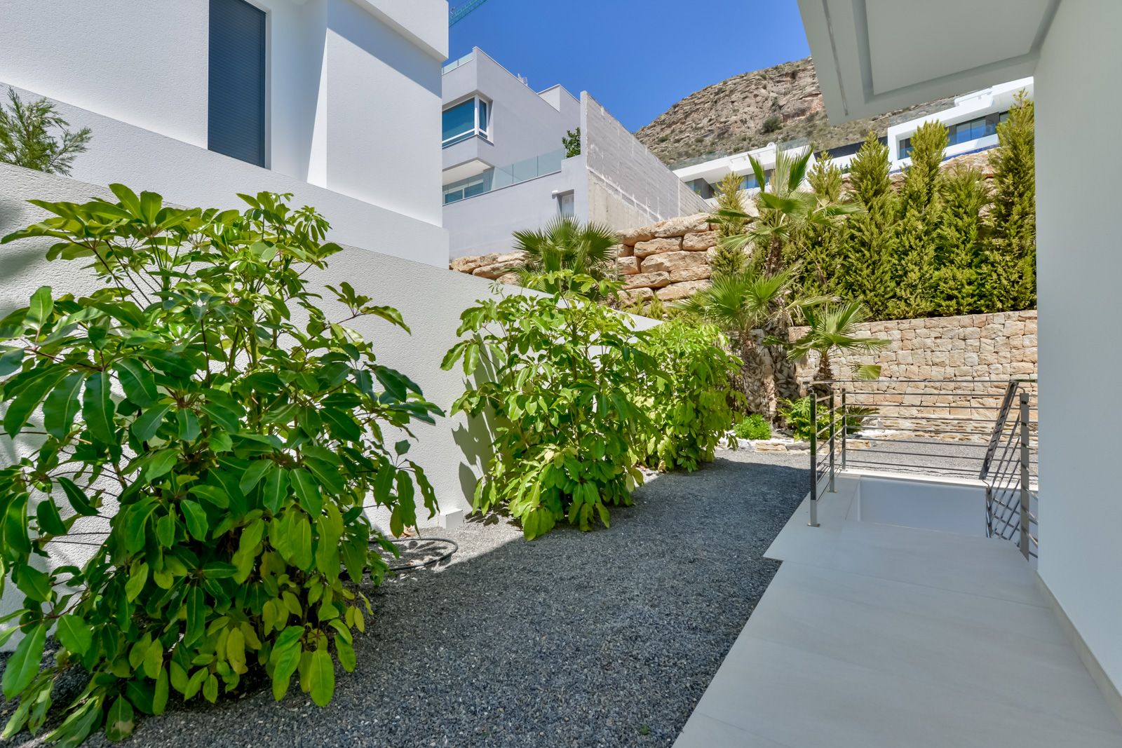 Staircase detail in 8-bedroom villa, Sierra Cortina, Finestrat
