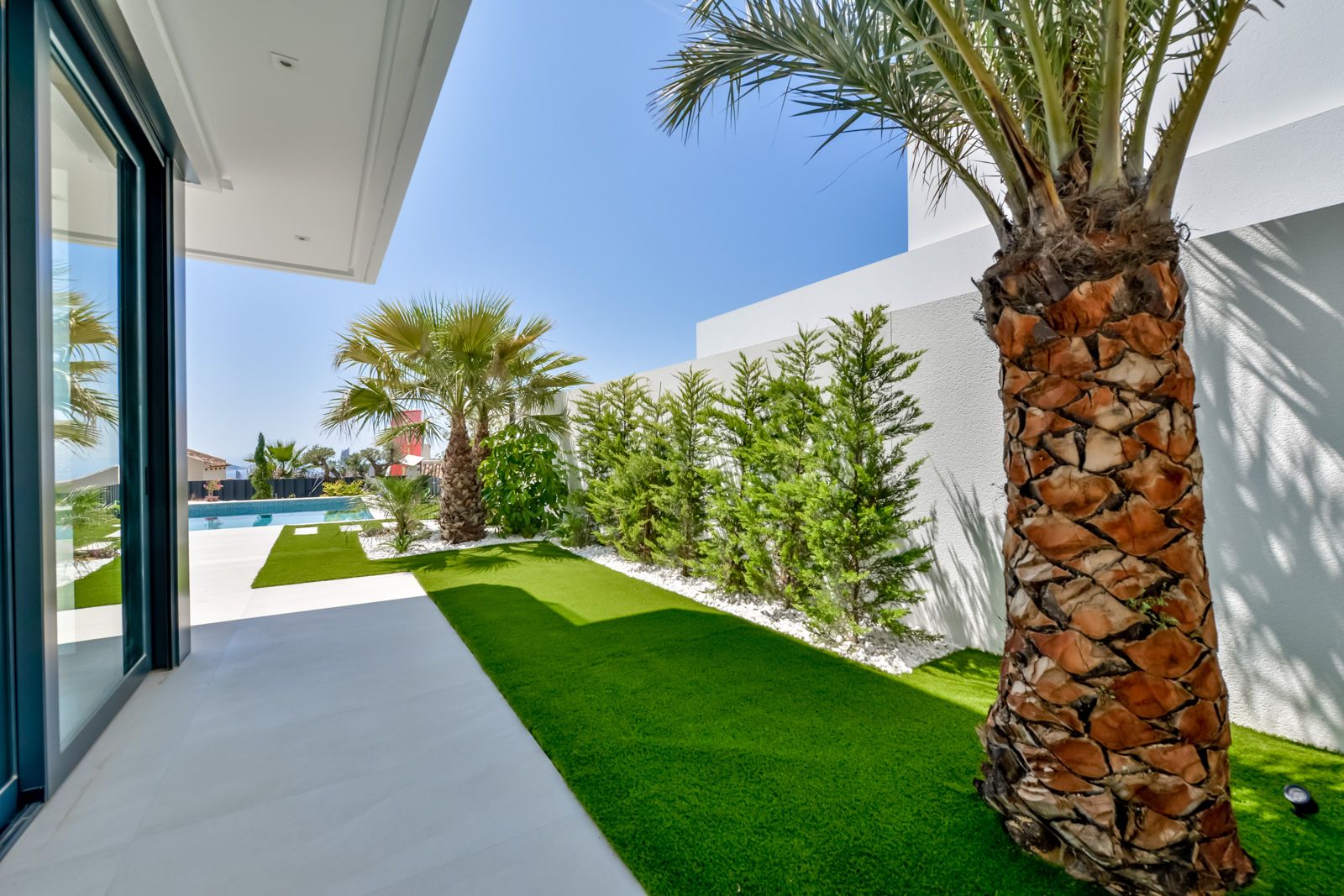 Upper floor landing in new-build villa, Sierra Cortina, Finestrat