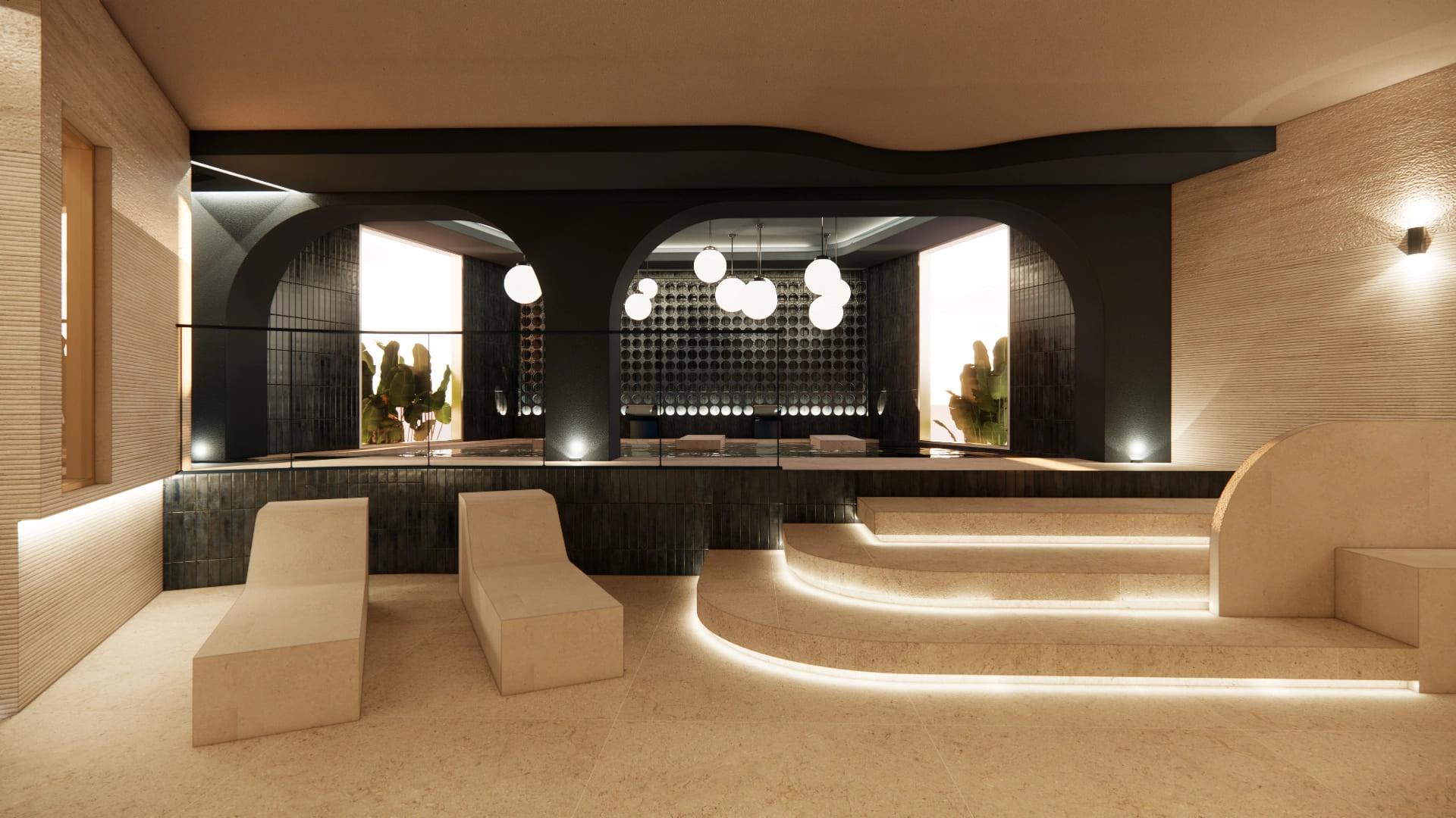Living area in 3-bedroom apartment, Las Flores