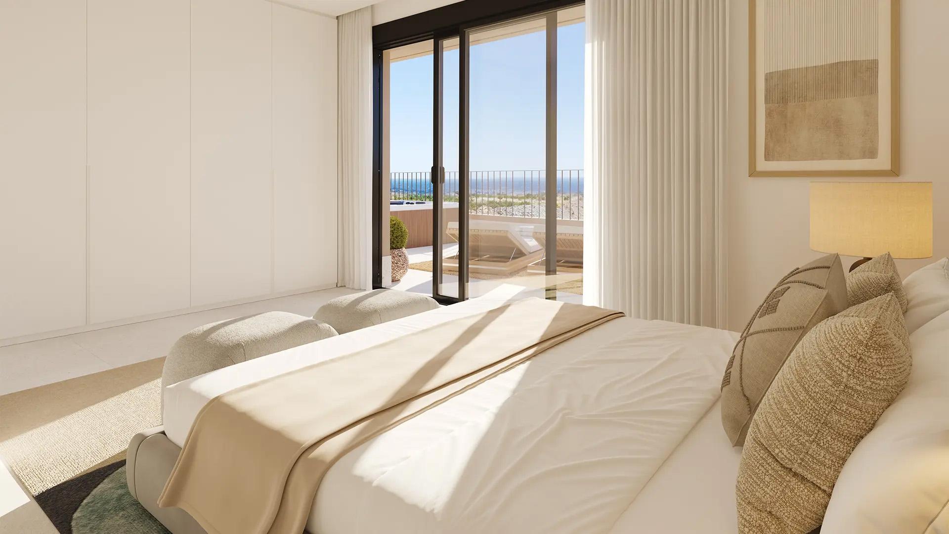 Open-plan living and dining area, new-build apartment, Torreblanca del Sol