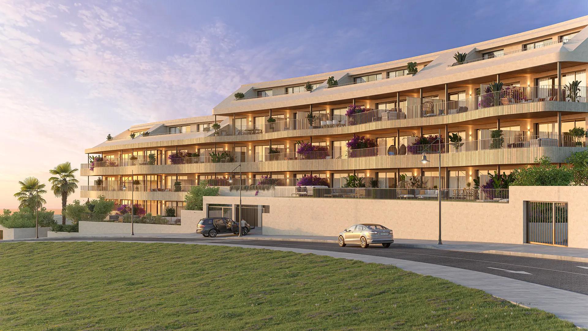 New-build apartment for sale in El Higuerón, Fuengirola - exterior view of development