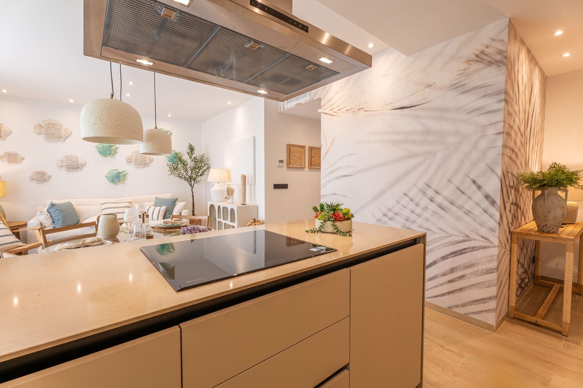 Kitchen fittings detail in new-build apartment, Algorfa