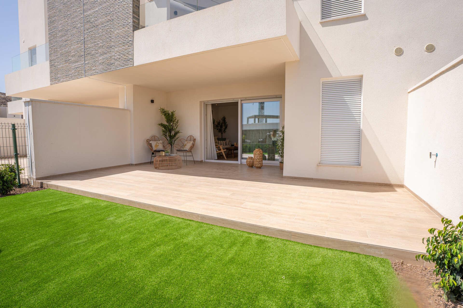 Balcony or terrace access door in new-build apartment, Algorfa, Alicante