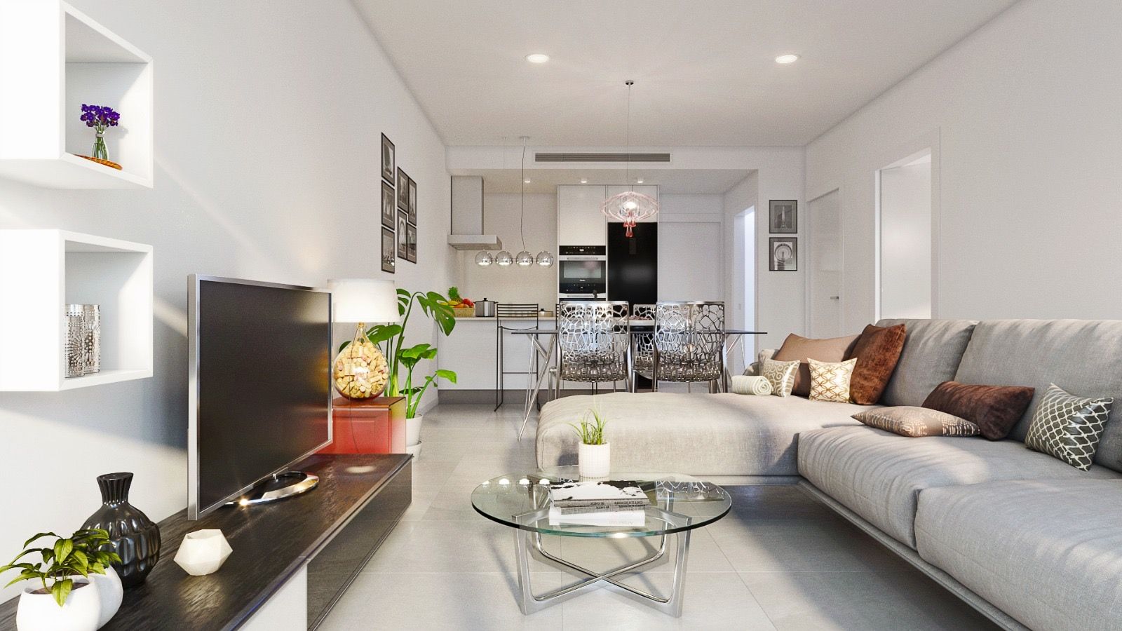 Kitchen in 3-bedroom new-build townhouse, Las Higuericas, Pilar De La Horadada