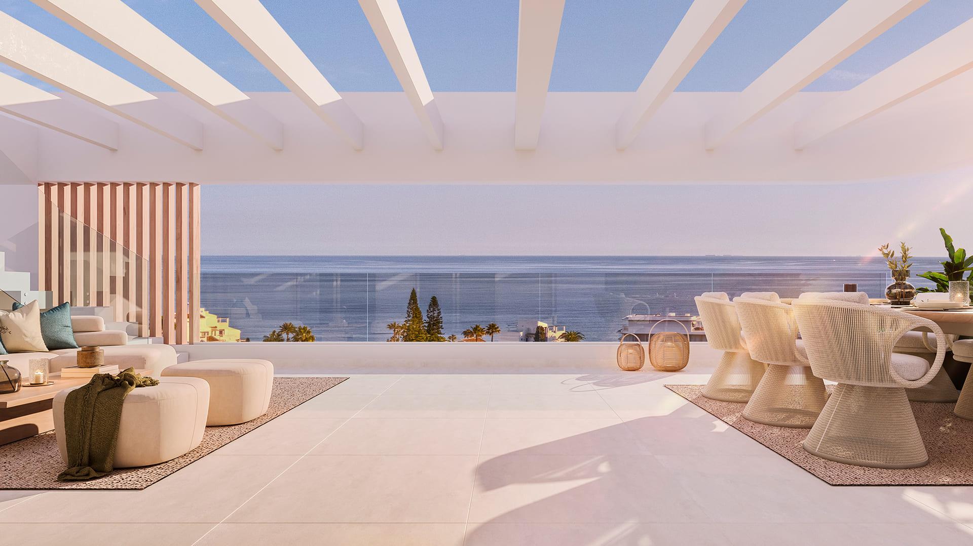 Exterior and landscaping of new-build development, Arroyo Vaquero, Estepona