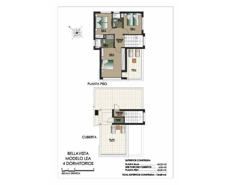 Plot layout plan for 4-bedroom villa, Bellavista, San Miguel De Salinas