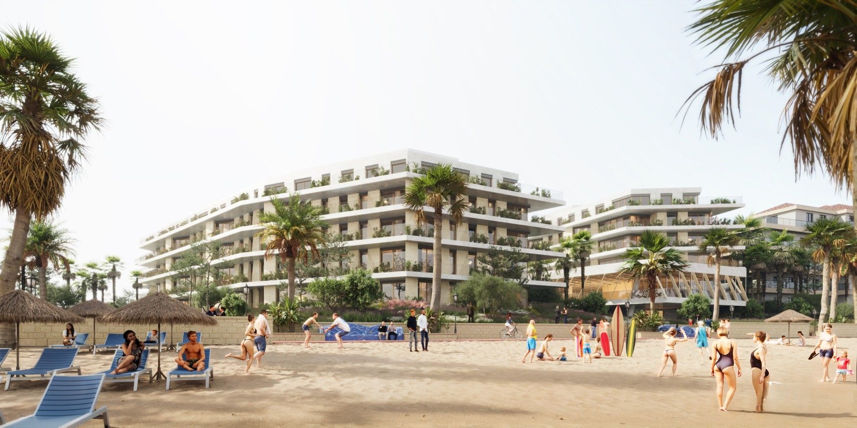 Main bedroom with large windows in 3-bedroom penthouse, Puerto de la Duquesa