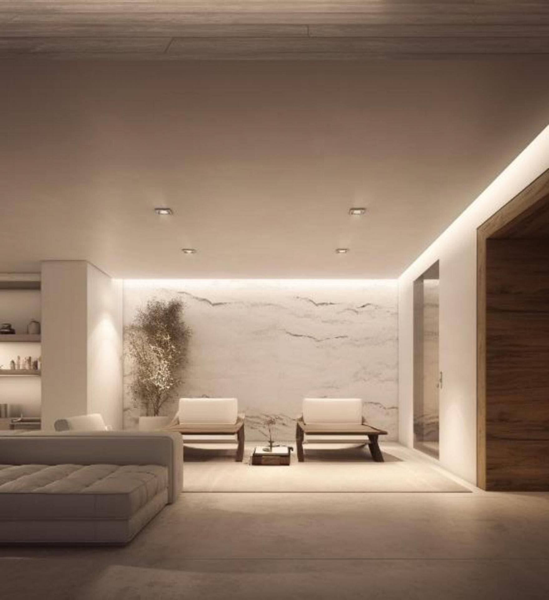 Ground floor plan view of new-build villa, Mijas Golf