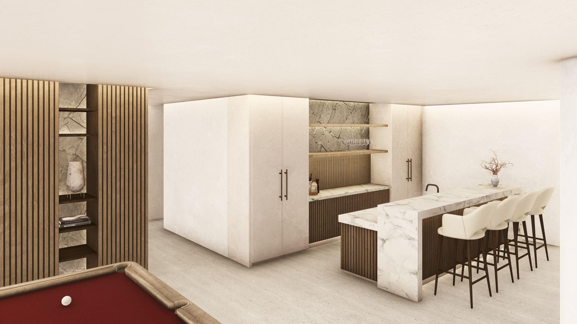 Aerial or elevated view of new-build villa in Mijas Golf, Mijas
