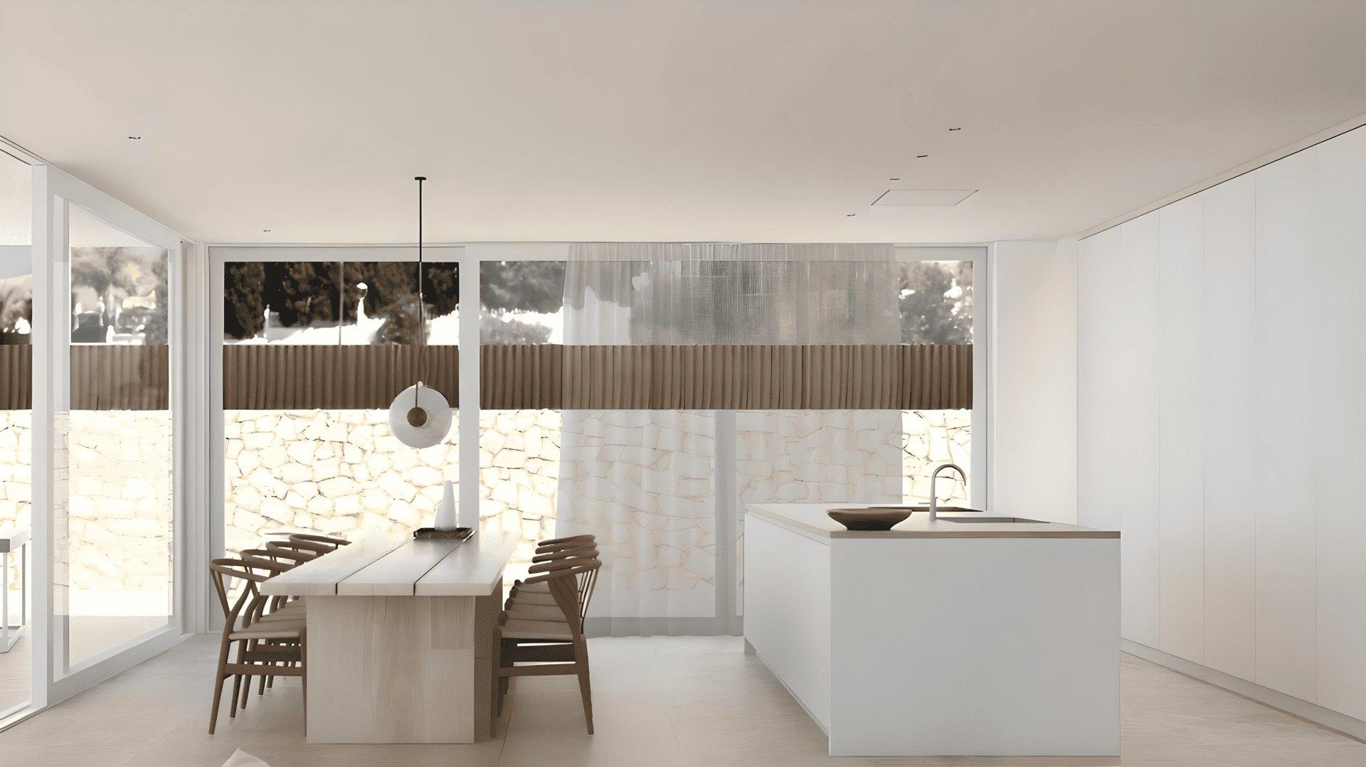Kitchen worktop and cabinetry in new-build villa, Mijas Golf