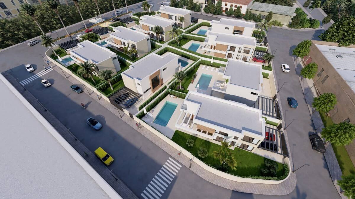 Ground-floor terrace area, new-build 4-bedroom villa, El Castillo, Manilva