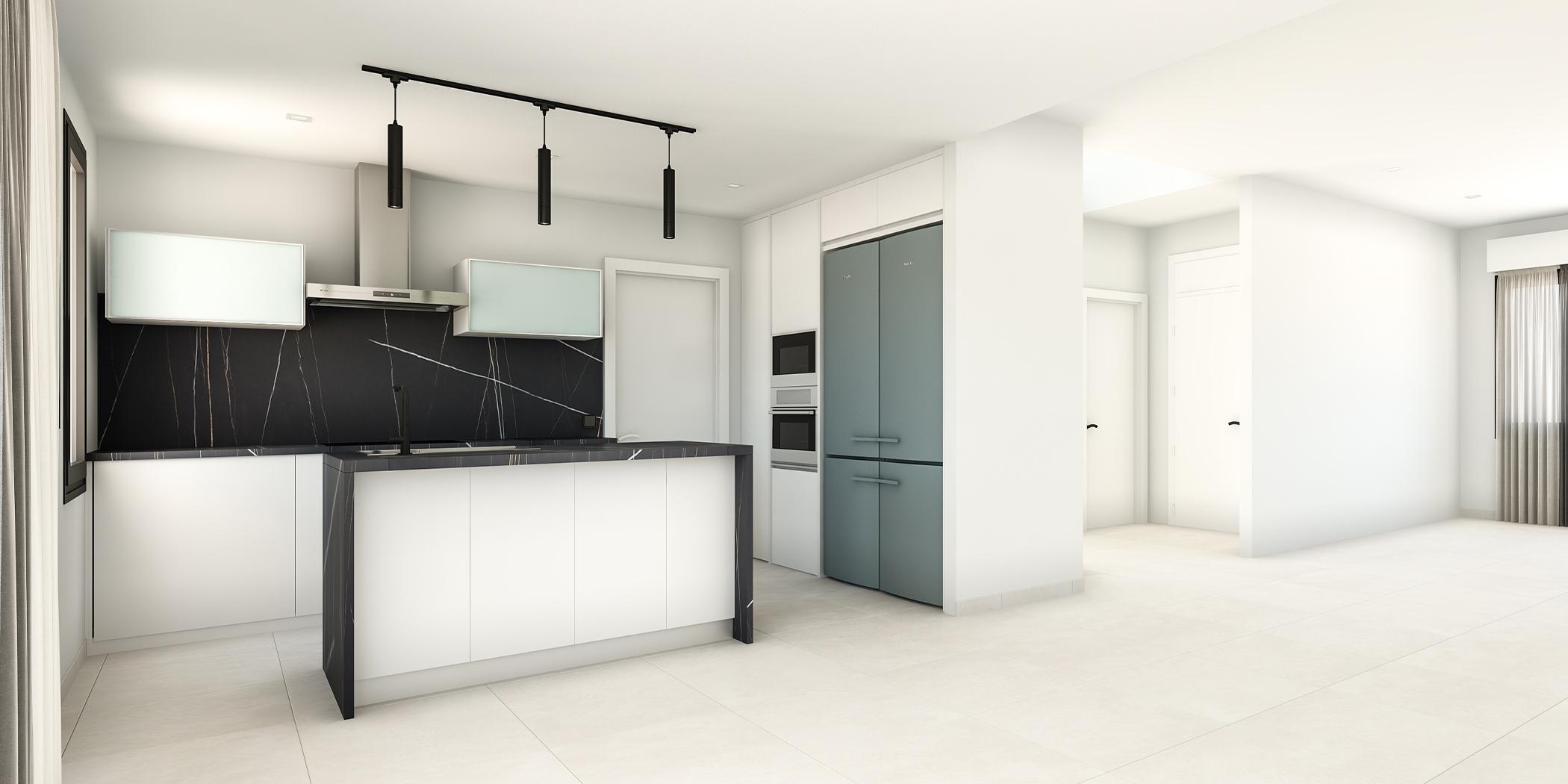 Detail of finishes in new-build villa, Tossal Gros, Denia
