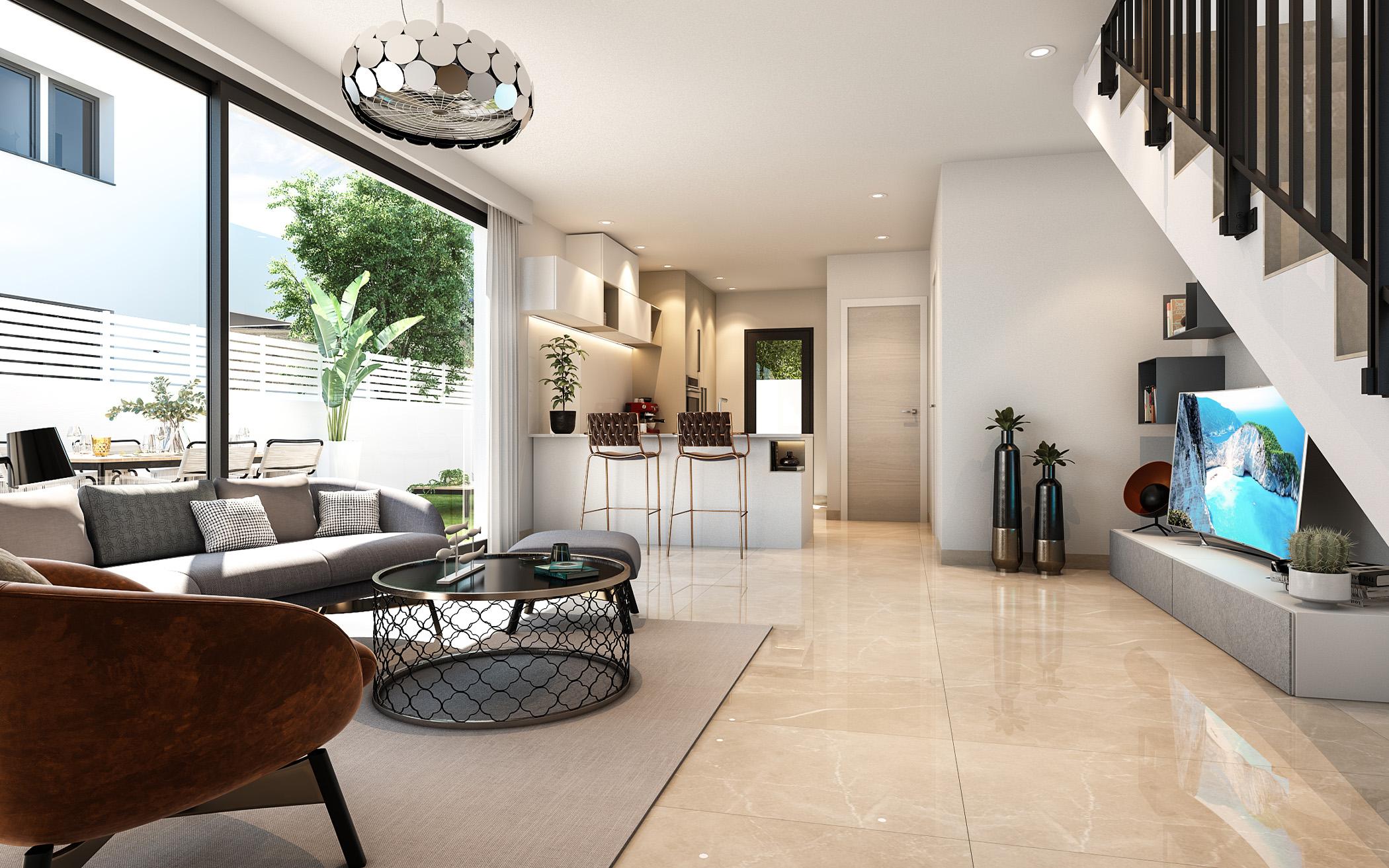 En-suite bathroom in 3-bedroom new-build villa, Tossal Gros, Denia