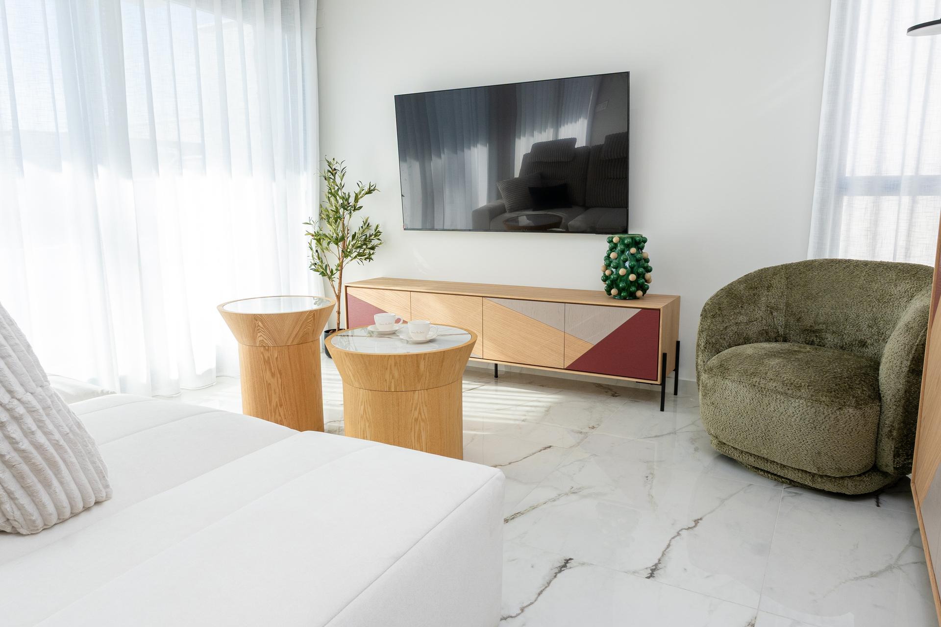 Solarium area showing surrounding roofscape, Lo Marabú, Rojales