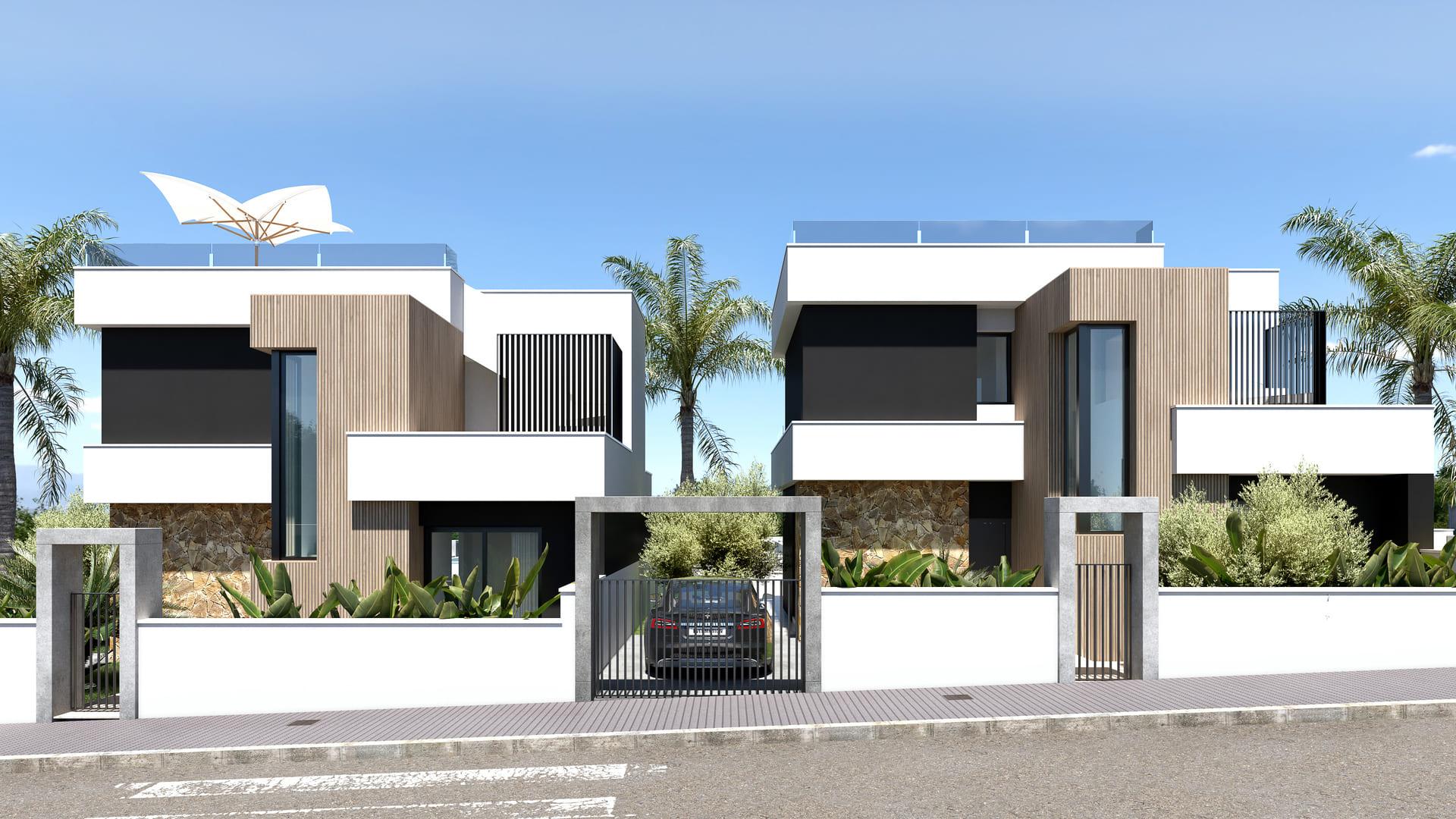 Neighbourhood street in Lo Marabú near new-build villa, Rojales