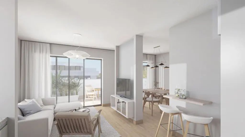 Kitchen area in apartment, Las Flores