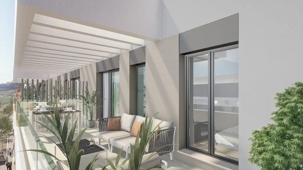 Interior view of penthouse in Las Flores, Mijas