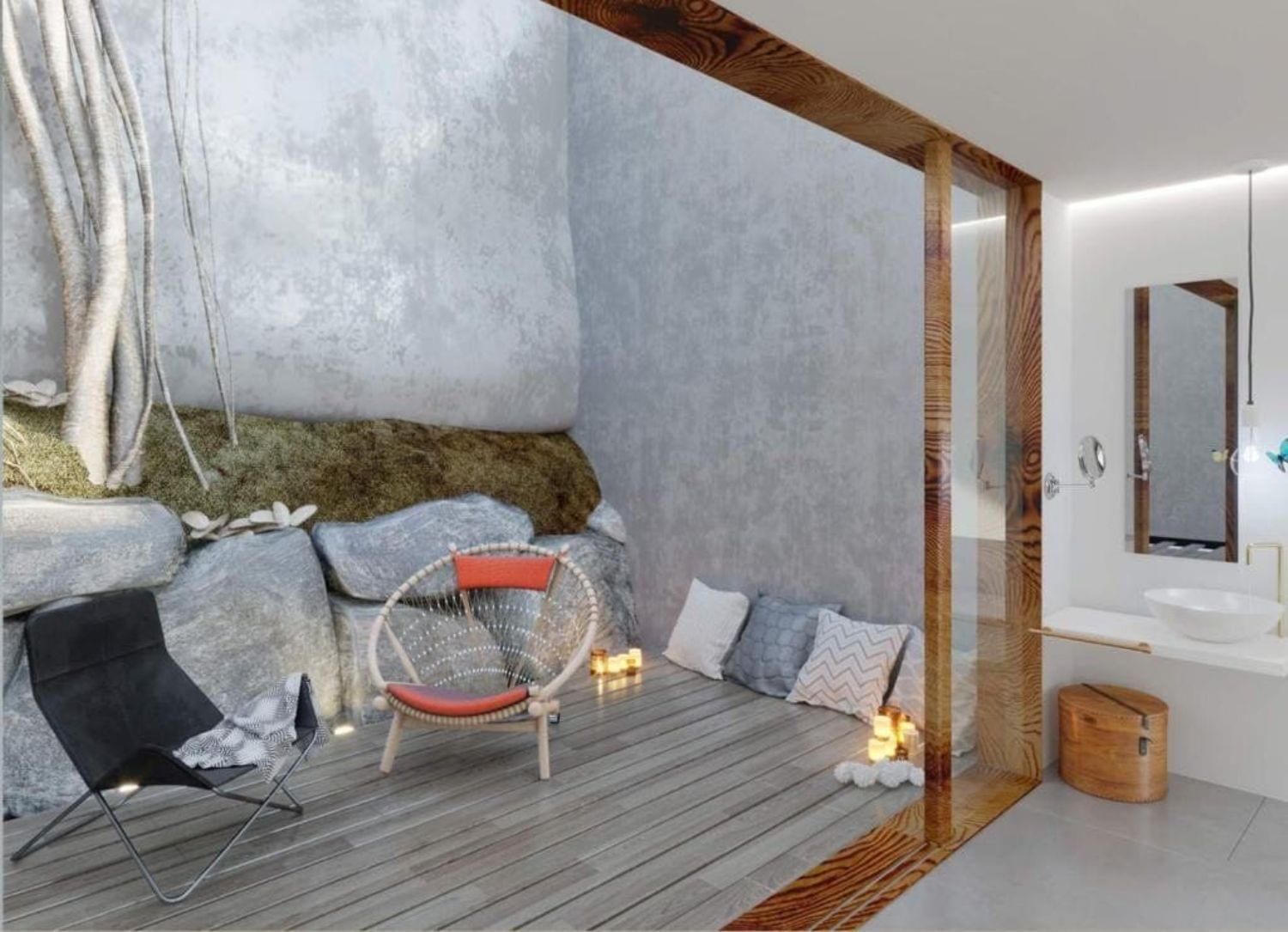 Pool area in new-build villa, Alcassar, Benitachell