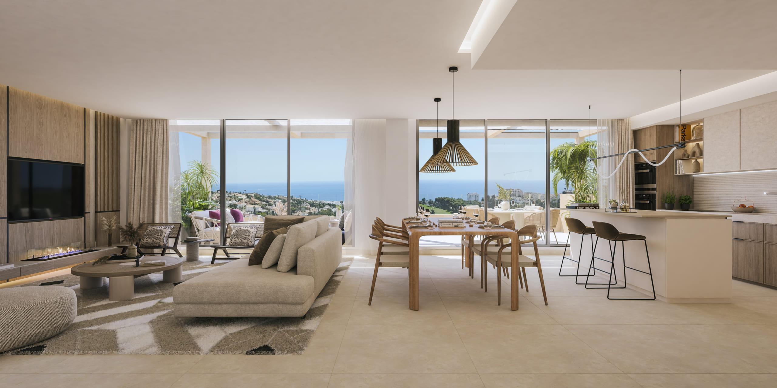 Main bedroom in 3-bedroom penthouse, Cortijo Torrequebrada, Benalmádena