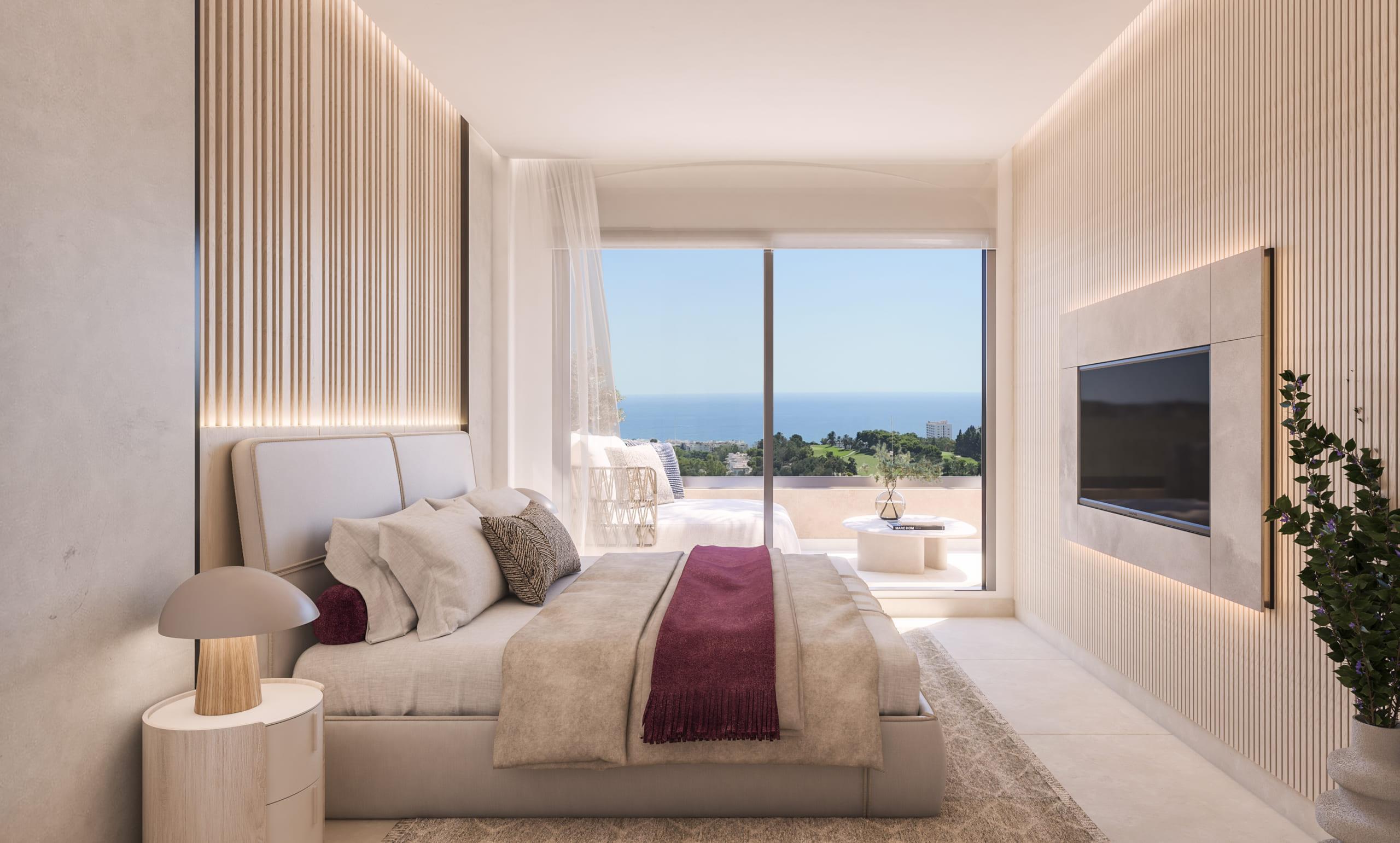 Second bedroom in 3-bedroom new-build penthouse, Cortijo Torrequebrada
