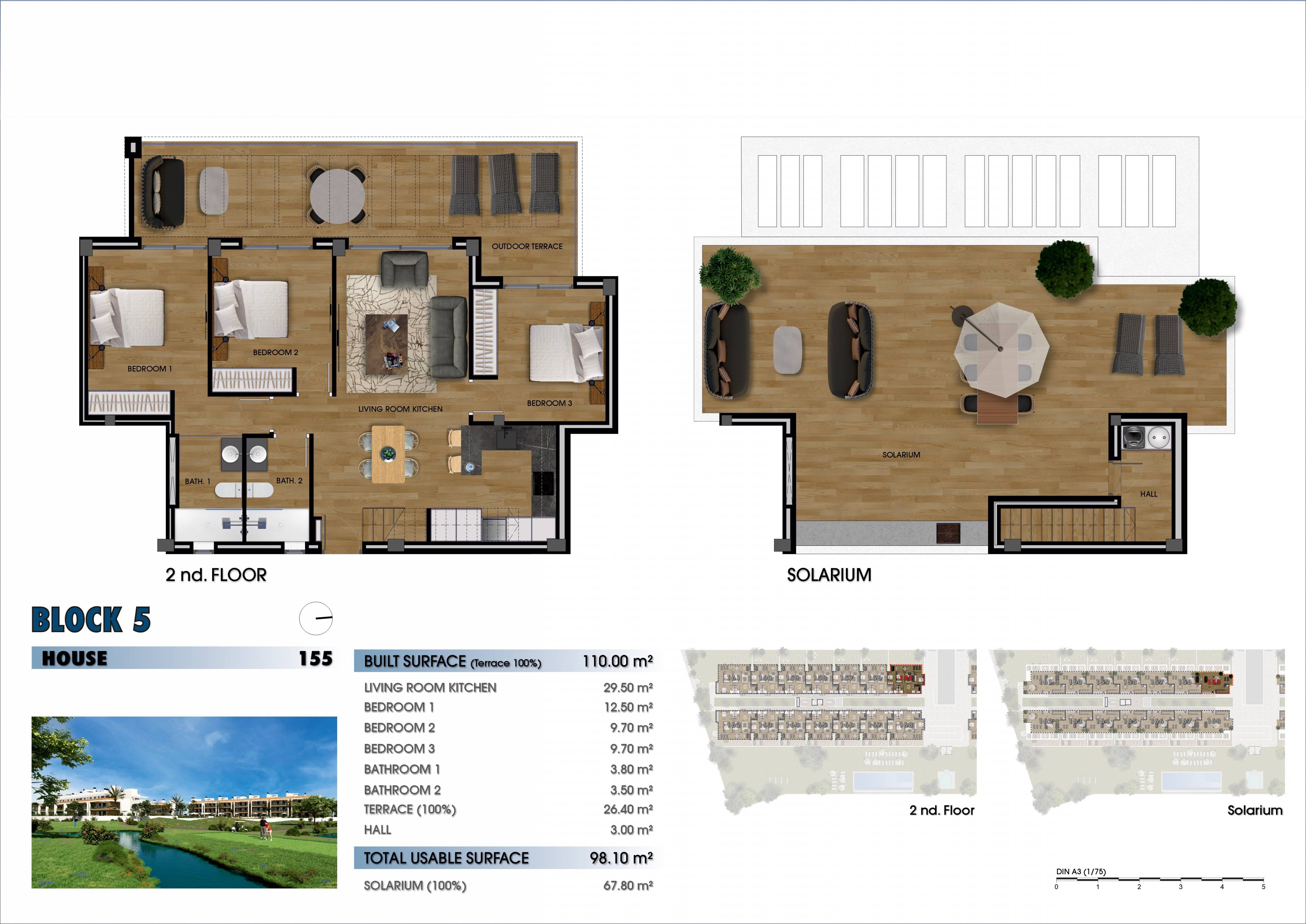 Complex grounds of the penthouse in Serena Golf, Los Alcázares (view 50)