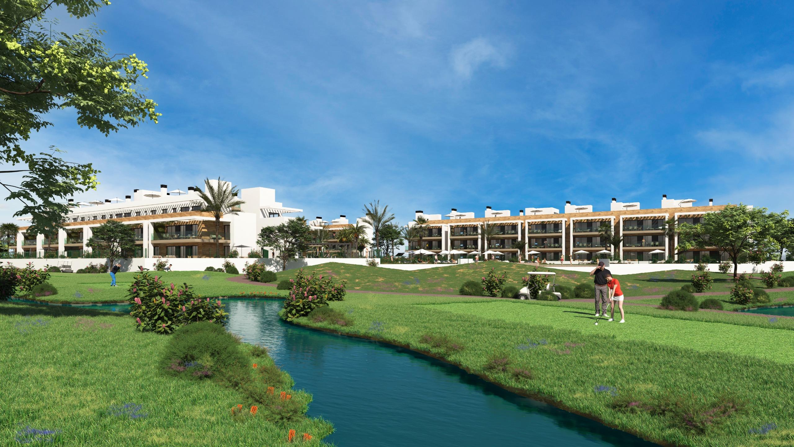 New-build apartment for sale in Serena Golf, Los Alcázares - exterior view of two-storey building