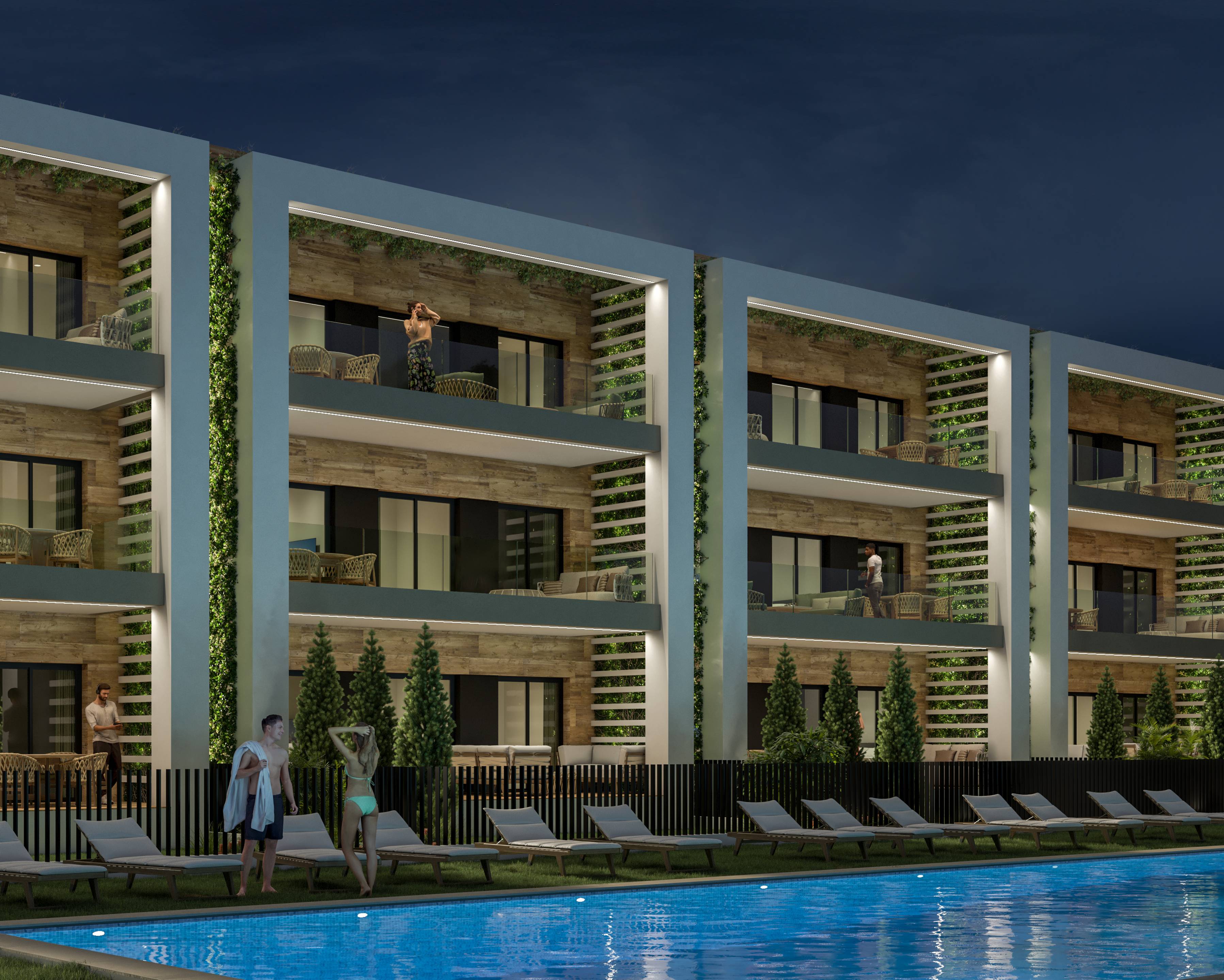 Terrace or balcony area in new-build apartment, Serena Golf, Los Alcázares
