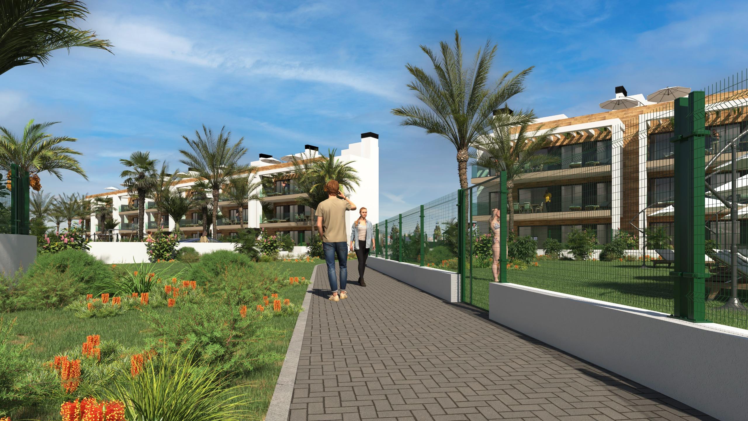Exterior facade of new-build block, Serena Golf, Los Alcázares