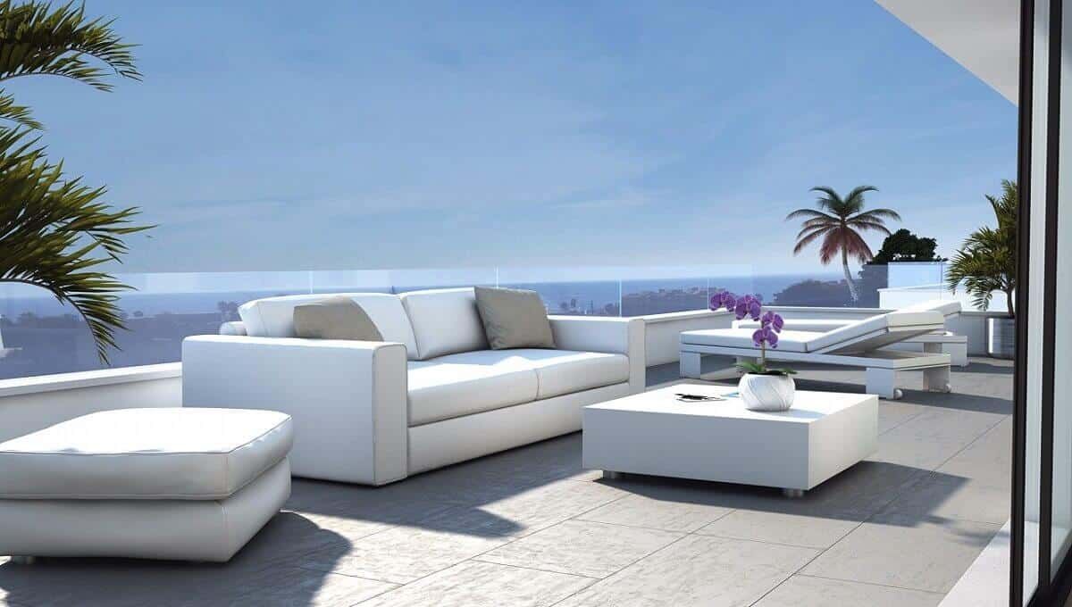 Plot boundary and exterior landscaping, new-build villa, El Castillo