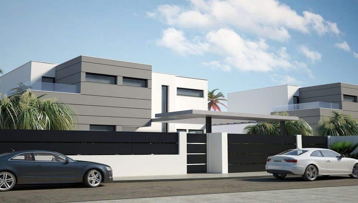 Driveway or parking area, new-build villa, El Castillo, Manilva