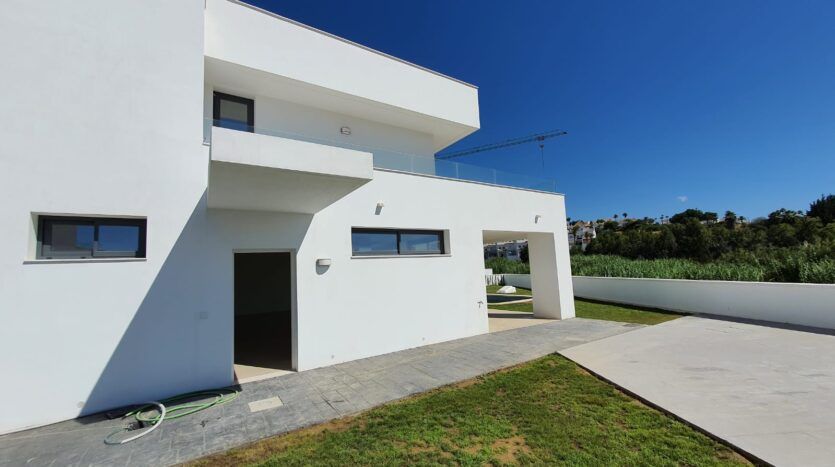 Build progress or render, new-build villa, El Castillo, Manilva